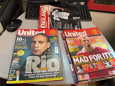 Manchester United Magazines 2005-6 Plus 2002-3 Plus England V Croatia 2007 X10 • £10