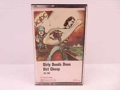 AC/DC Dirty Deeds Done Dirt Cheap TC-APLP-020 - Cassette Tape - Fast Postage !! • $35.99