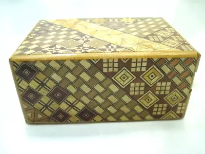 Japanese Yosegi Puzzle Box Wooden Magic Trick Box 12 Steps HK-124 Made In Japan • $39.99