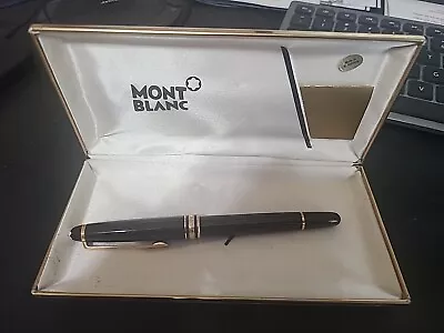 Montblanc Meisterstuck Black Gold Coated Classique Rollerball Pen Used • $139