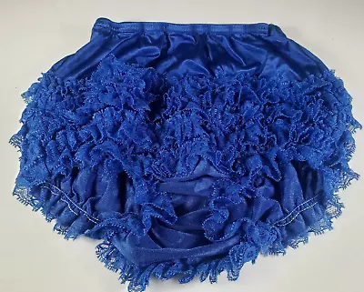 Pettipants Bloomers Blue Lace Trim Malco Modes Square Dance Pants Sz 8 Vintage • $34.99