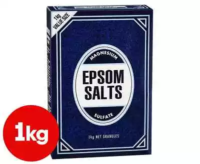 Epsom Magnesium Sulphate Bath Salts 1kg Soothes Relieves Tired Body Fertiliser • $10.97