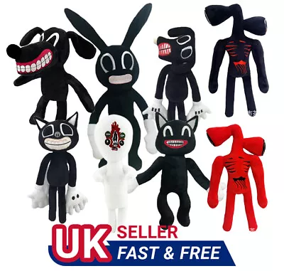 Siren Head Horror Black Cat Plush Doll Kids Cartoon Stuffed Toy Birthday Gift UK • £6.99