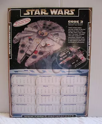 Star Wars Fan Club Promo Calendar 2004 Millennium Falcon + X-Wing Pop Up Panels • £9.64