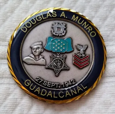 Douglas Munro Medal Of Honor Coast Guard Challenge Coin! Rare! • $250