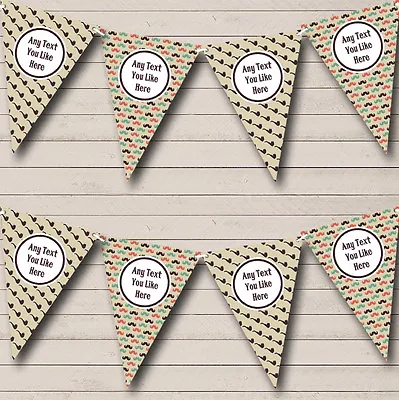 Vintage Retro Pipes And Moustache Personalised Retirement Party Bunting Banner • $6.21