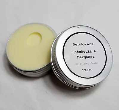 Natural Organic Ingredients Antiperspirant Deodorant Patchouli Bergamot Vegan • £5.95