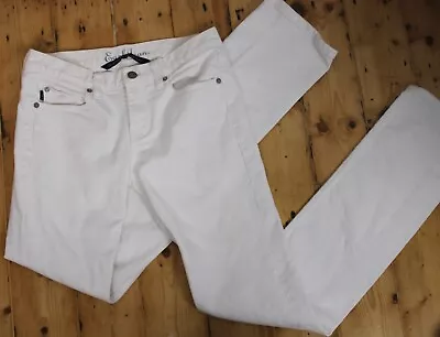 Ladies Designer EARL White Straight Fit Jeans Waist 25 UK 6 - 8 XS • £5.99