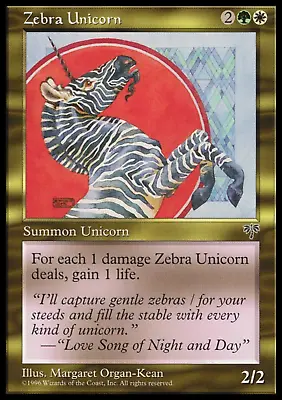 MTG: Zebra Unicorn - Mirage - Magic Card • £1.75