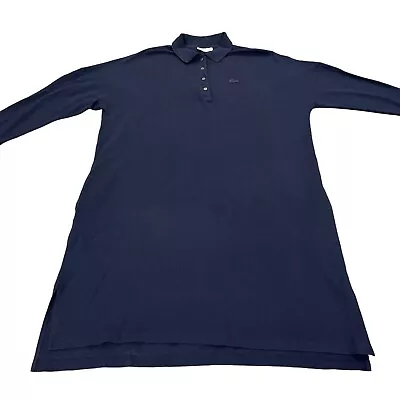 Lacoste Relaxed Fit Women’s Long Sleeve Tennis Polo Dress (Navy) Size Small • £34.99