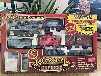 Remote Control TRAIN Coastal Express 33pc G Gauge Train Set EZ TEC 36911 • $99.99