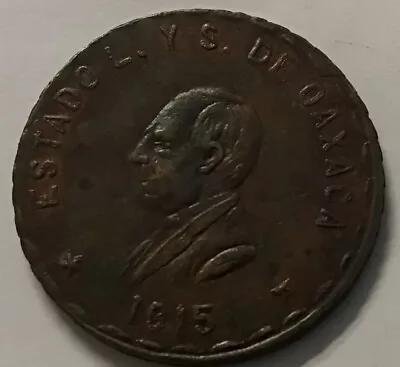 1915 Mexico Revolution 10 Centavos Oaxaca KM-724 The 4Th Bust Variety. RARE • $20