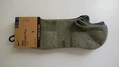Men's Nike 2-Pack Everyday Plus Cushioned NoShow Socks (8-12)Yellow Heather Grey • $10.99