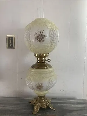 Vintage Antique Gone With The Wind GWTW Hurricane Lamp 3-Way 26” • $89