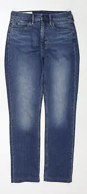 Gap Womens Blue Cotton Straight Jeans Size 27 In Regular Zip • £10