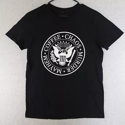 Coffee Punk Shirt Adult Medium President Seal Murder Mayhem Chaos Black Cotton • $14.44