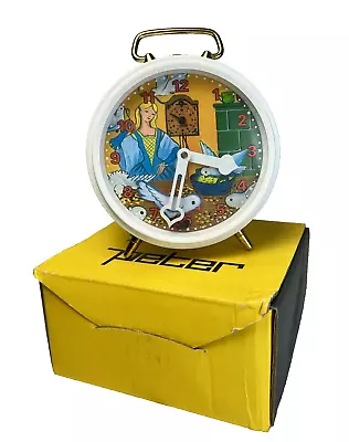 Rare Vintage NIB Animated Cinderella Metal Alarm Clock By Peter Of West Germany • $50