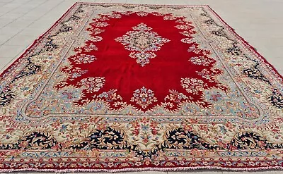 Authentic Hand Knotted Vintage Tribal Qirmoun Wool Area Rug 12 X 9 Ft (65 SU) • $549.99