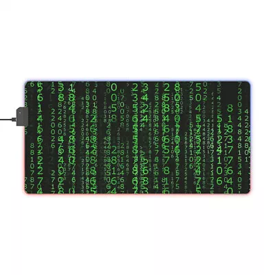 Green Matrix Numbers LED Gaming Mouse Pad • $41.42
