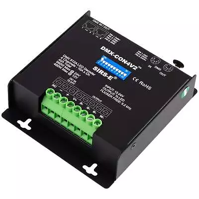 SIRS-E DMX-CON4V2 LED DMX Decoder 4 Channel RGB & RGBW Controller 10A/CH 12-24V • $119