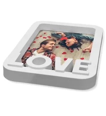 White Love Photo Picture Frame Birthdays Weddings Couple Gift • £1.99