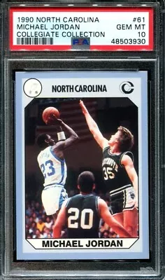 1990 North Carolina Michael Jordan #61 Collegiate Collection Rookie RC PSA 10 • $119.99