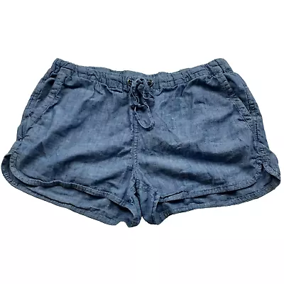 J. By J. Crew Women's Shorts Size XS Blue Chambray With Drawstring • $15