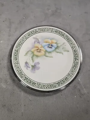 Lenox Memoir Vintage Dinner Plate With Flowers And Silver Trim • $18.98
