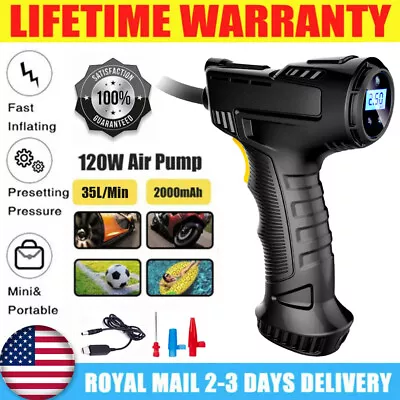 Cordless 12V Electric Car Tyre Inflator Pump Portable Tire Air Compressor Pump • $17.19