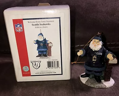 2005 Seattle Seahawks NFL Memory Company Welcome Home Santa 5 Christmas Ornament • $9.99