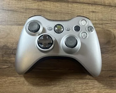 OEM Genuine Microsoft Xbox 360 Wireless 1403 Controller Silver Gray Twist Tested • $24.95