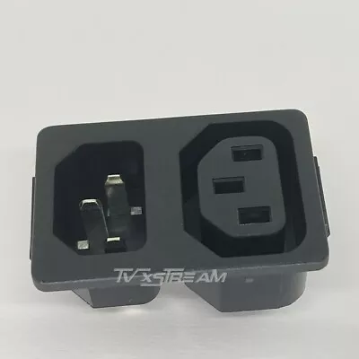 (1 PC) 10A/250VAC IEC320 C13/C14 Snap-In Male/Female Plug Connector USA SELLER! • $8.95