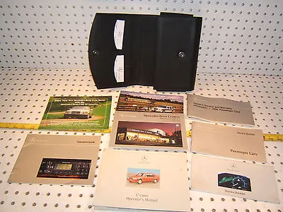 Mercedes W202 C230K/C280 2000 US Owner's Manuals 1 Set Of 8 & Leather OE 1 Case • $195