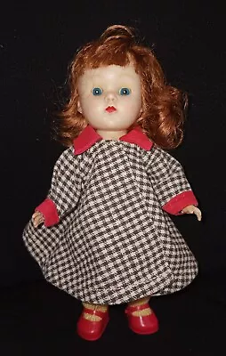 Vtg 1950s Vogue Ginny Straight Leg NW Auburn Hair Doll 7.5  Inch And Doll Stand • $35