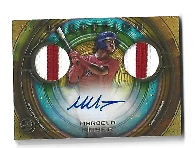 MARCELO MAYER   2022 Bowman Inception   AUTOGRAPH PATCHES  50/50  Red Sox • $69.95