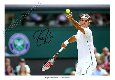 £18.97 • Buy Roger Federer Signed Print Poster Photo Autograph Tennis Wimbledon Djokovic