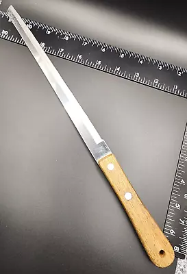 Vintage 14” Vernco Serrated Bread Knife Japan Stainless Steel Wood Handle • $15