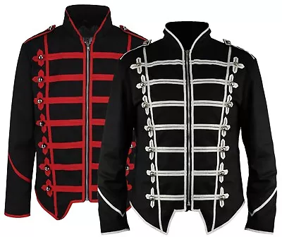 Men's Goth Military Parade Jacket - MCR Marching Band Long Sleeve Drummer Coat • $47.29