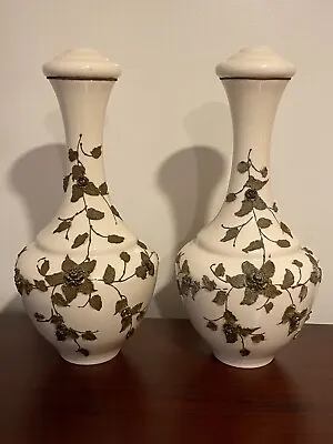 MCM Carl Faulkenstein Style Pair Of LAMPS Metal Work Flowers PARTS Bases Only • $41.97