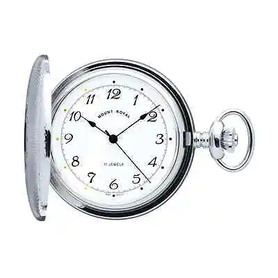 Chrome Plated Hunter Pocket Watch By Mount Royal - Model No. B11 • $138.42