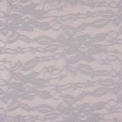 Floral Lace Fiona Fabric Material - LILAC • £4.99