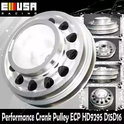 EMUSA Aluminum Performance SILVER Crank Pulley For 92-95 Civic SOHC D15D16 • $54.99