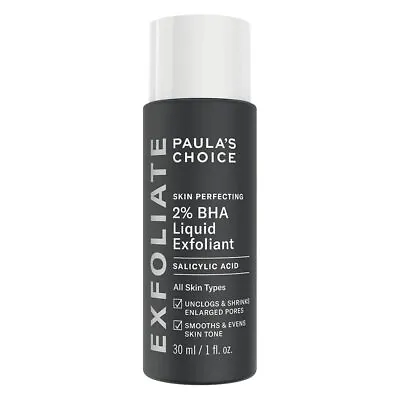 SKIN PERFECTING 2% BHA Liquid Face Exfoliating - Peel Fights Blackheads 30 Ml • £13.54