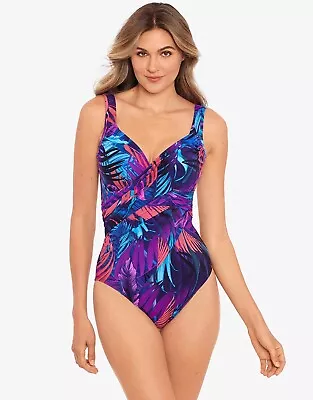 MIRACLESUIT Caliente Tropica Bonita Revele One Piece Swimsuit Framboise US 8 • $99