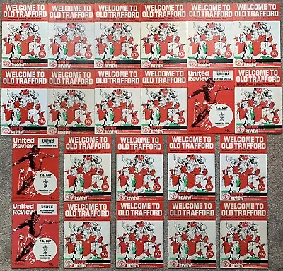 MANCHESTER UNITED FC 1975 1976 FOOTBALL PROGRAMME COLLECTION Man Utd MEMORABILIA • £3.99