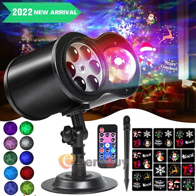 Christmas Light 16 Slides Film Moving Projector LED Laser Outdoor Landscape Lamp • $16.19