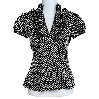 $18 • Buy Vintage Y2k 2000s Whimsigoth Ruffle Steampunk Grunge Alice Cullen Goth Top S