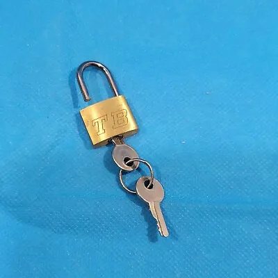 Vintage Brass Miniature Lock With Key • $4.04