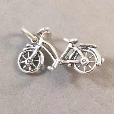 .925 Sterling Silver 3-D E-BIKE CHARM Pendant Bicycle Cruiser Electric 925 SP21 • $16