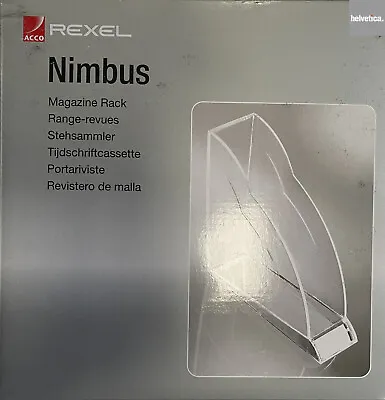 Rexel Nimbus Magazine Rack Holder Clear 2101499 Brochure A4 • £14.95